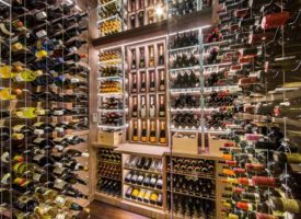 transitional custom wine cellar Papro Consulting Cable Wine System